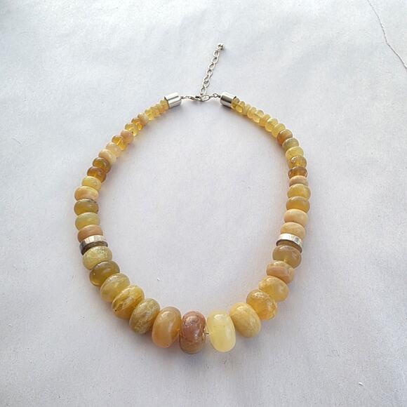 Jay King Mine Finds Amber Station Sterling Silver 925 Necklace New 18" - Picture 2 of 11